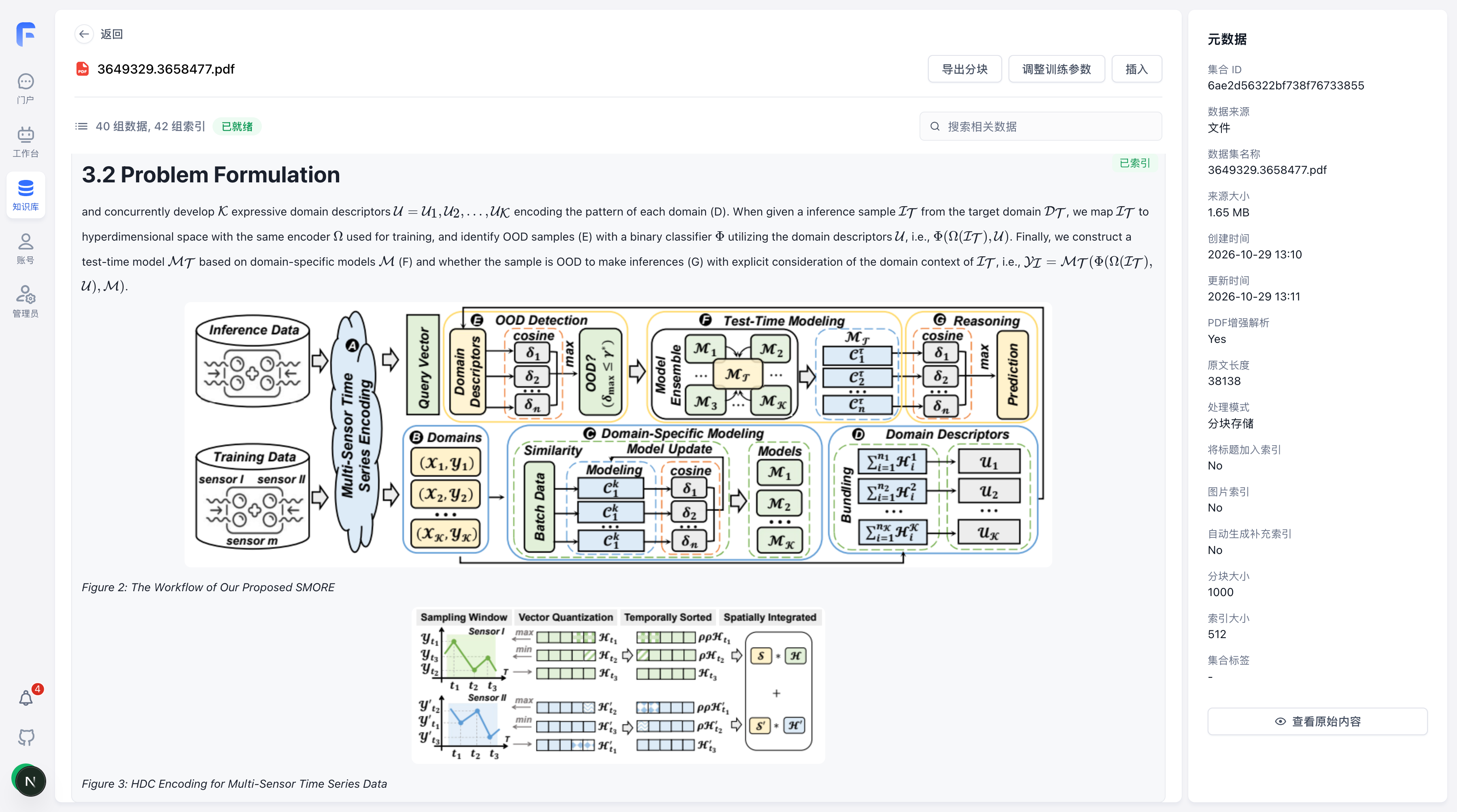 OXR 提取的论文流程图、示意图和图注在 FastGPT 中的展示效果